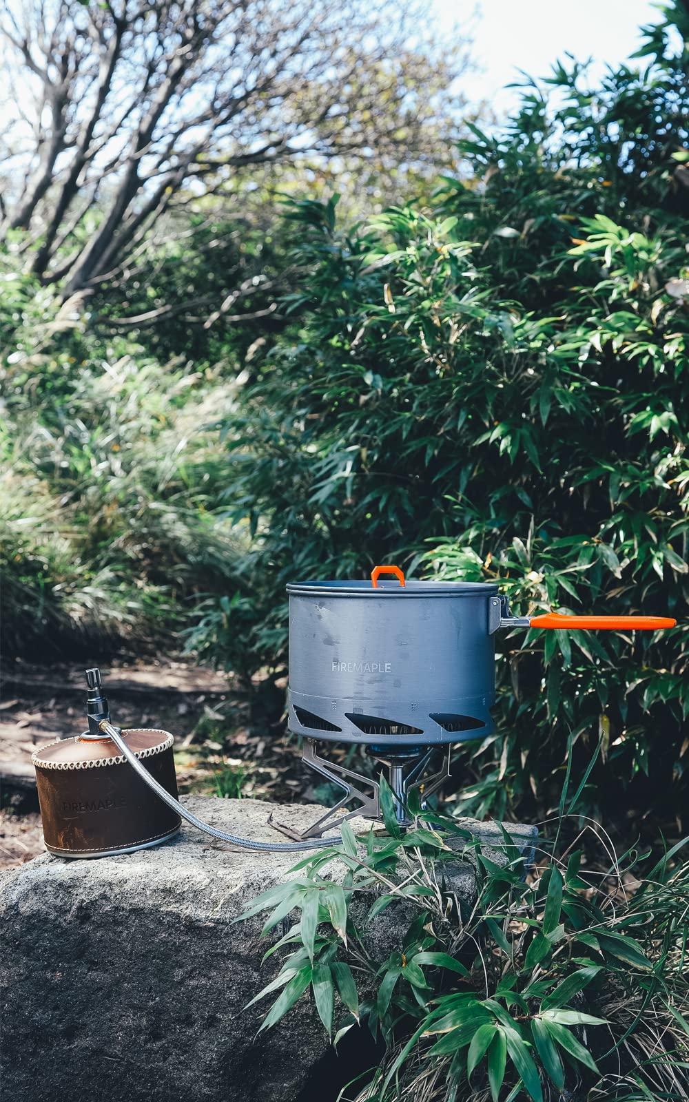 Fire-Maple Feast all-in-one cookware provides fast setup and tidy packing for backpacking.