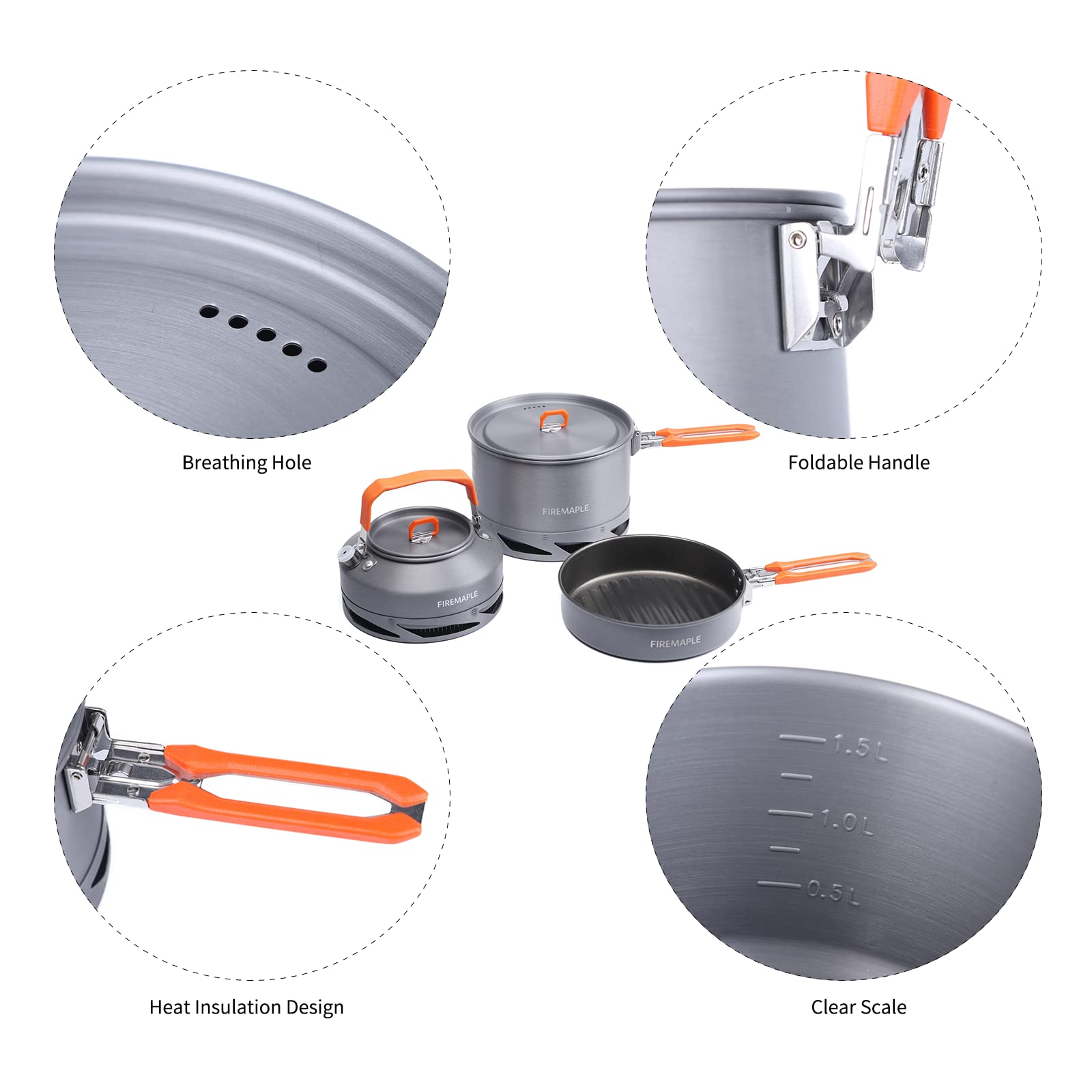 Fire-Maple Feast kettle 0.8L shows efficient pour and fast boil for solo or duo meals.