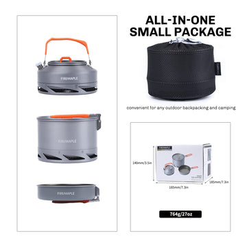 Fire-Maple Feast lockable handle design provides safe handling during cooking and transport.