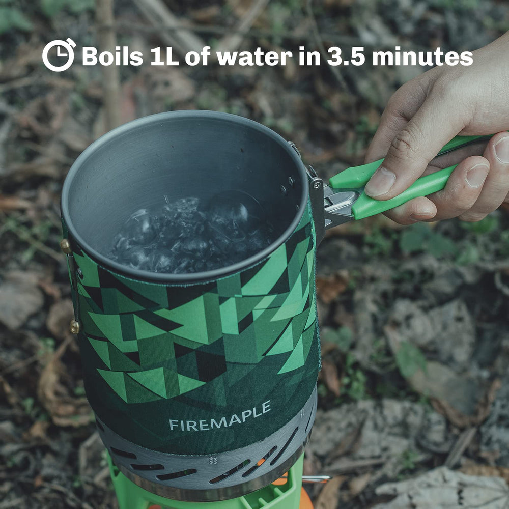 Fire-Maple Fixed Star 2 compact packaging—all parts fit inside the 1L pot.