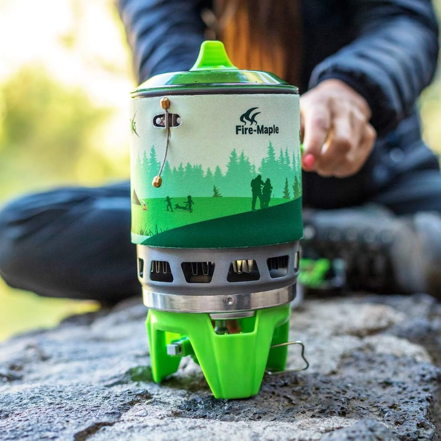 Fire-Maple Fixed Star 3 hard anodized pot offers durable cooking vessel