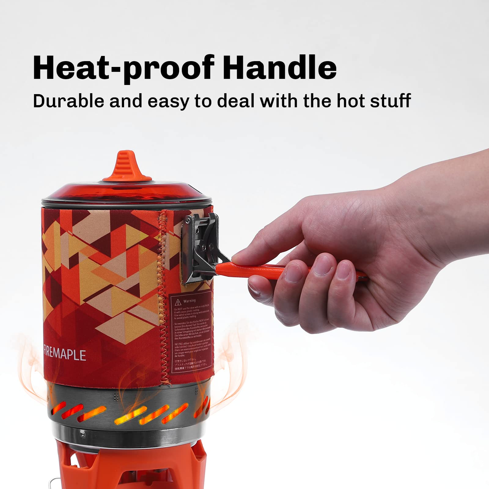 Fire-Maple Fixed Star X2 sturdy pot handle providing safe handling.