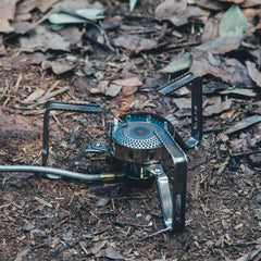 Fire-Maple FMS-125 PRO stove with folded legs ready for travel