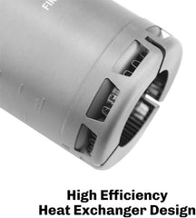 Fire-Maple G3 Petrel bottom heat exchanger boosts fuel efficiency during cooking.