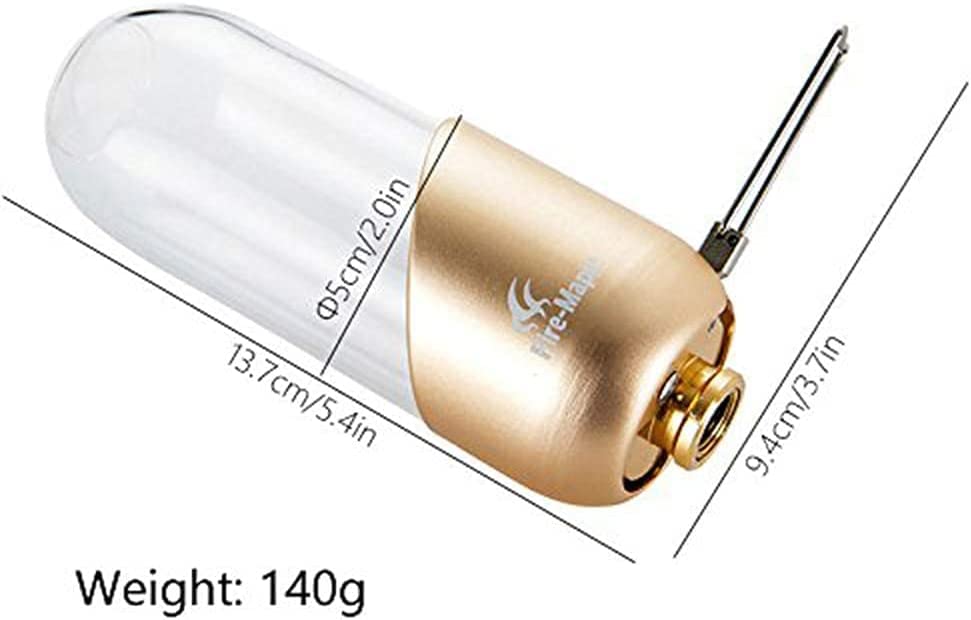 Fire-Maple orange camping lantern aluminum frame keeps lightweight travel ready.