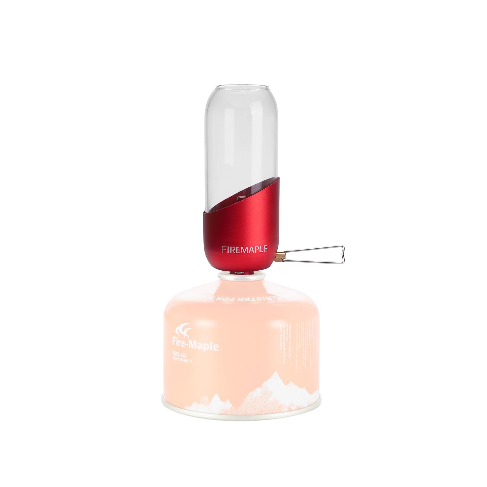 Fire-Maple orange camping lantern glass and metal build for durable outdoor lighting.