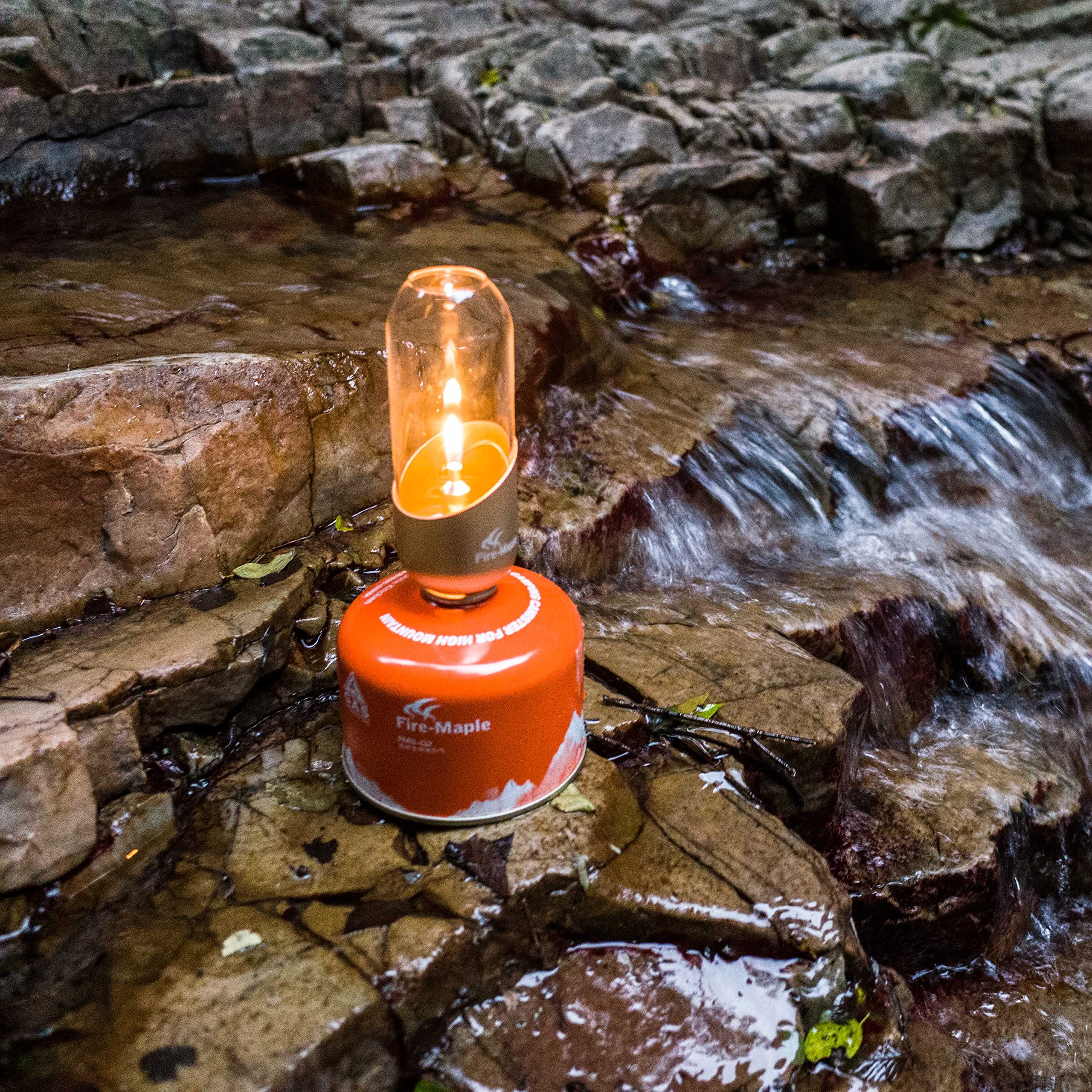 Fire-Maple orange camping light carrying case included for travel organization
