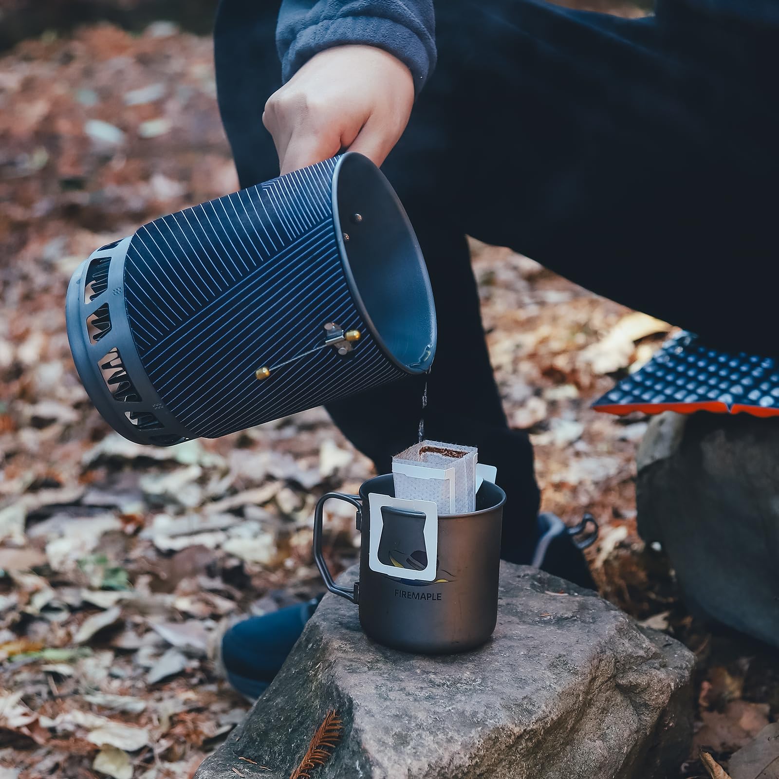 Fire-Maple Star X2 Pro pot integrated with stove enables compact packing.