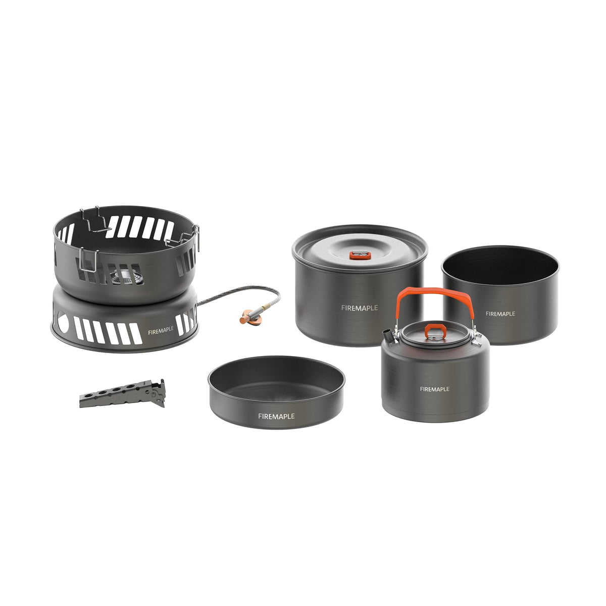 Fire-Maple stove in compact fold setup for easy backpacking meals.