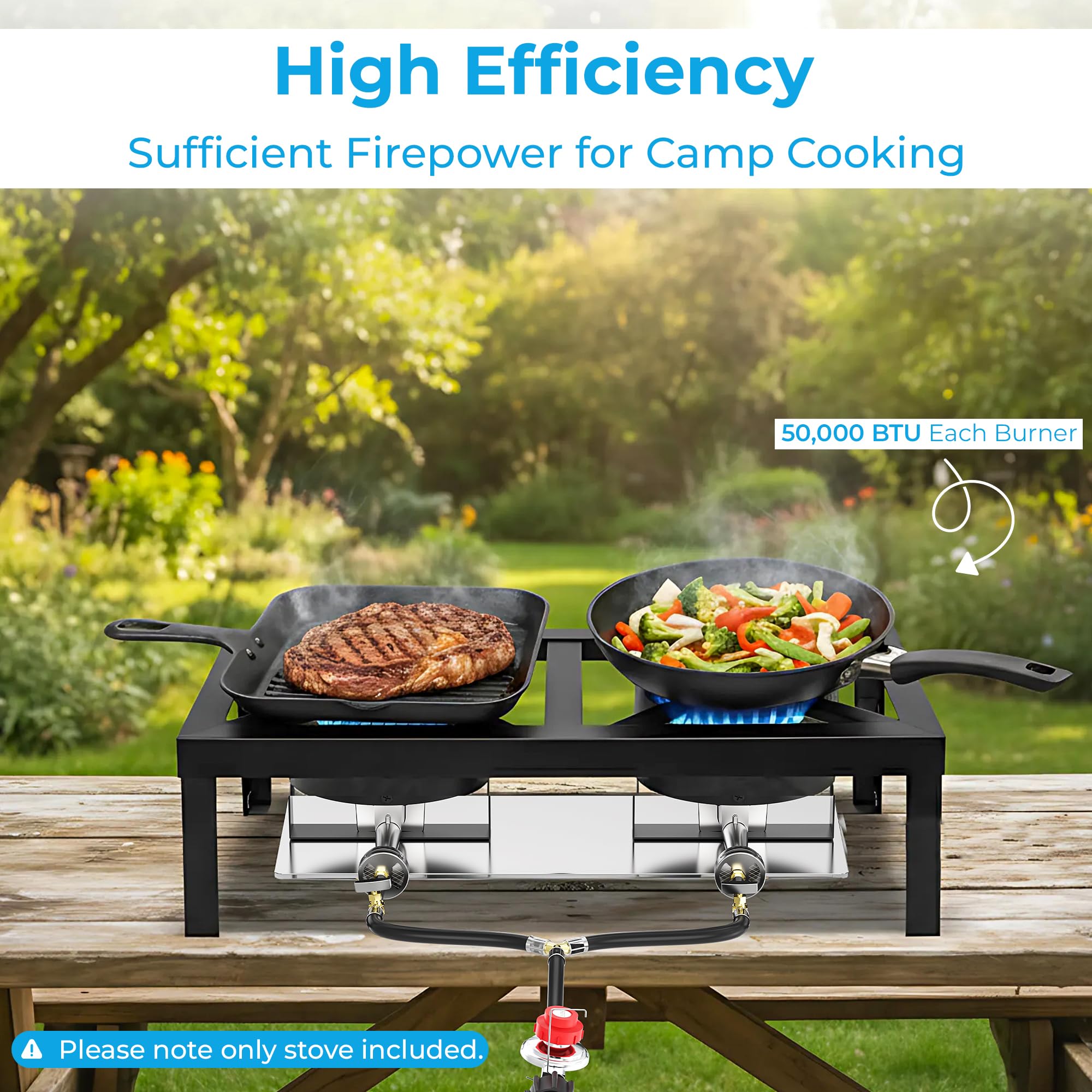FIRE RIOT portable camp stove ideal for tailgating and outdoor gatherings.
