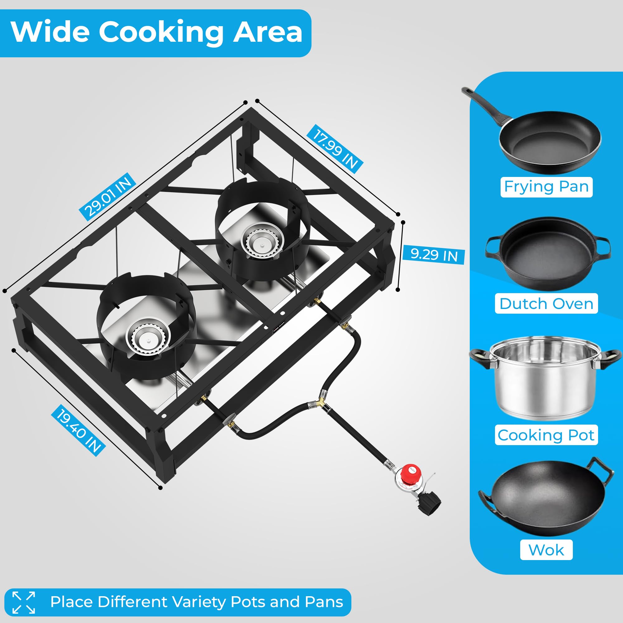 FIRE RIOT stove with rugged frame sturdiness supports heavy pots in rugged outdoor environments.