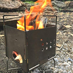 Firebox Nano Stove G2 showing wood-fuel delivery system for versatile cooking