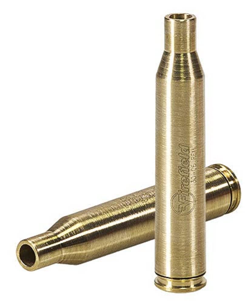 Firefield 30-06 bore sight in chamber shows red laser for quick, accurate zeroing.