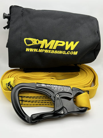 MPW drag strap attachment enabling rapid removal by Firefighter Swipe Tool.