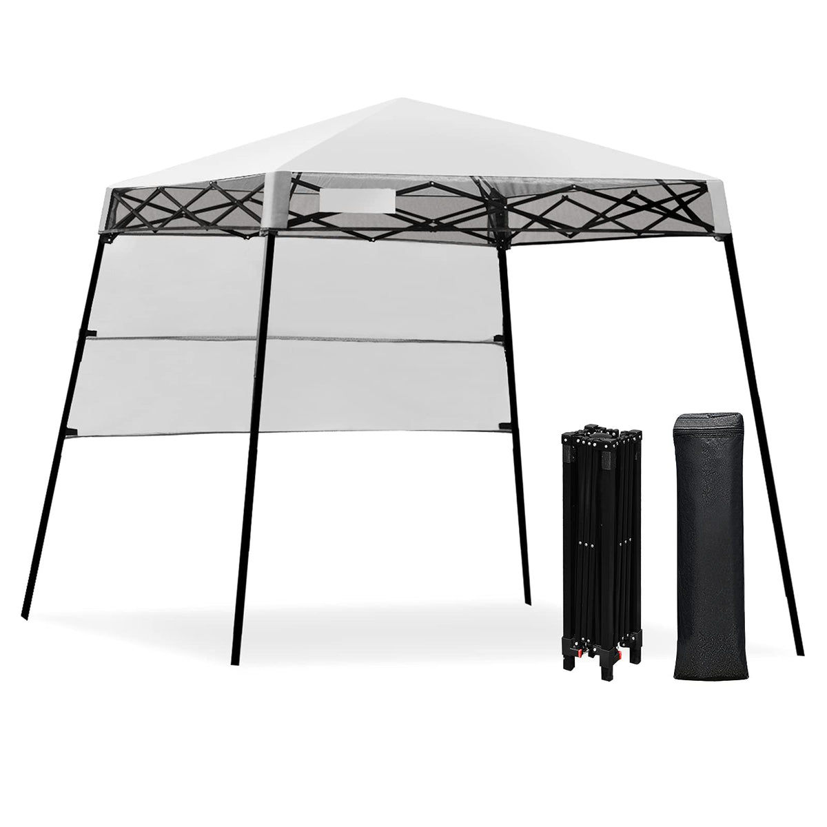 Fireflowery 7x7 pop-up canopy base offers broad shade for gatherings.