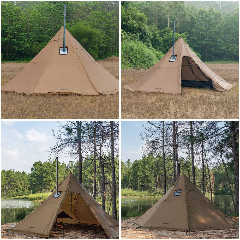 FireHiking hot tent ceiling height-2-4m enables standing comfort and flexible stove setup.