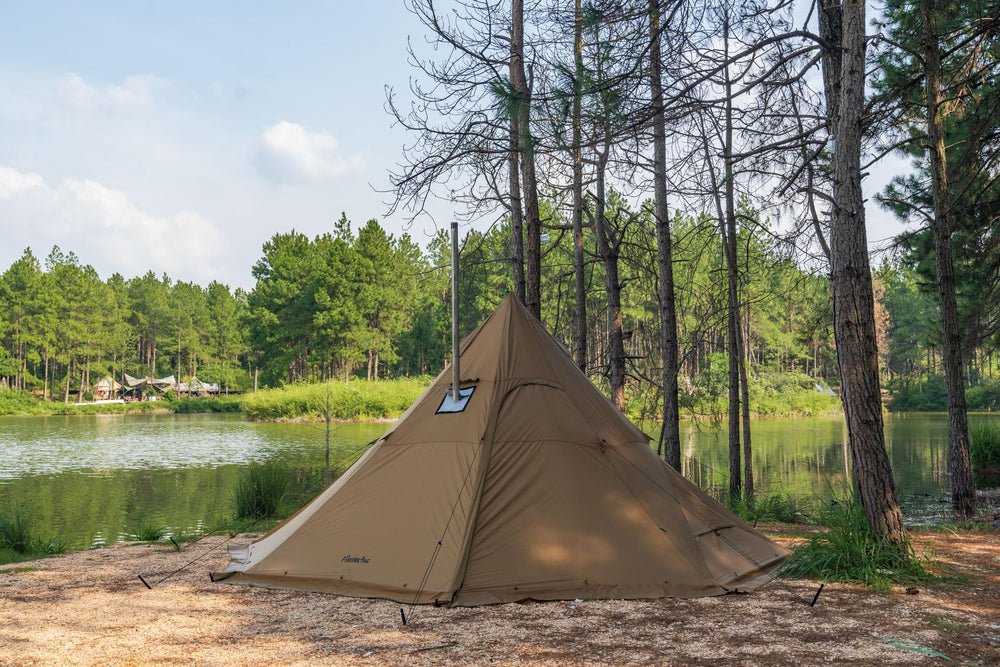 FireHiking hot tent rainproof-70d-material shields gear from rain and wind.
