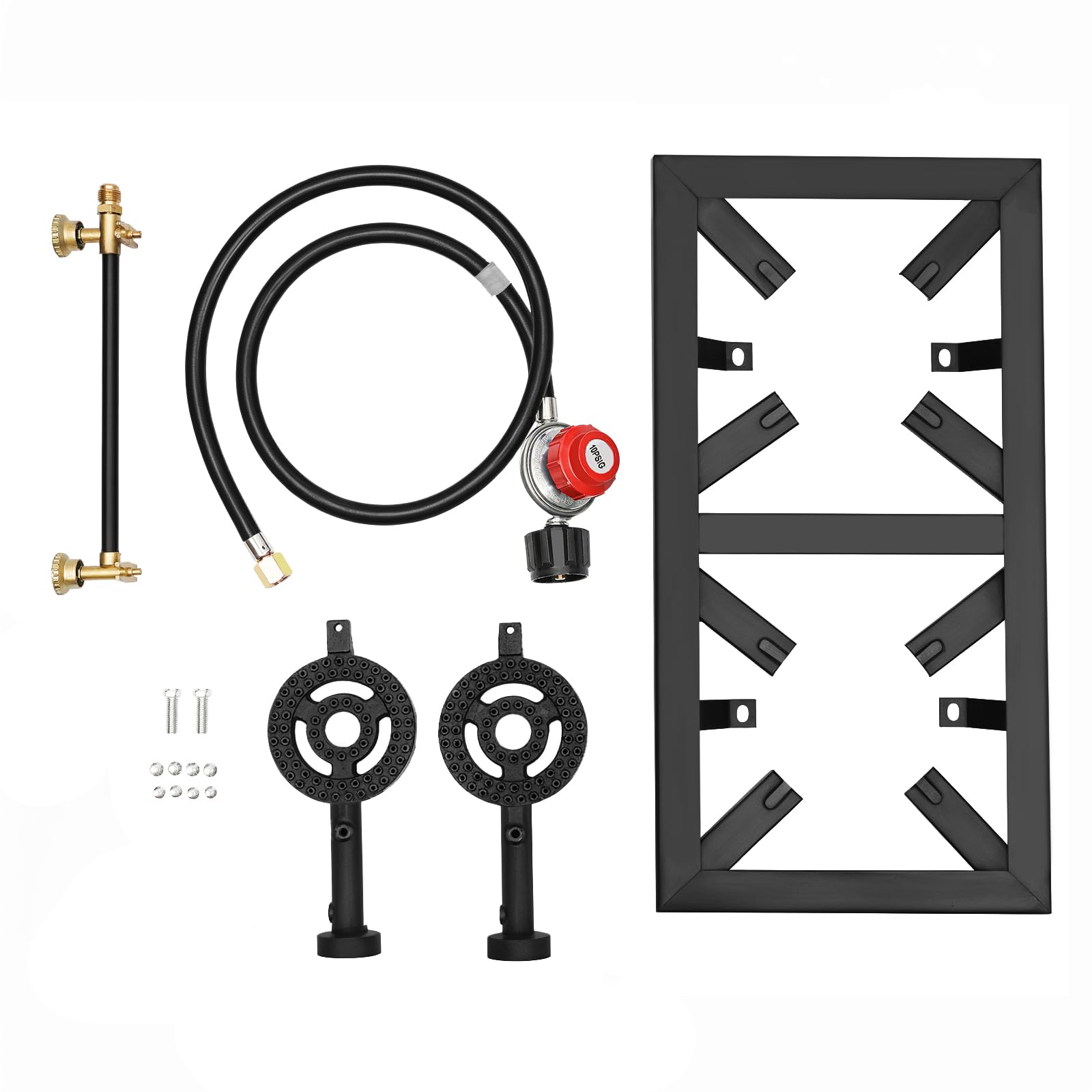 FireLeaves portable dual burner stove top view for quick outdoor meals