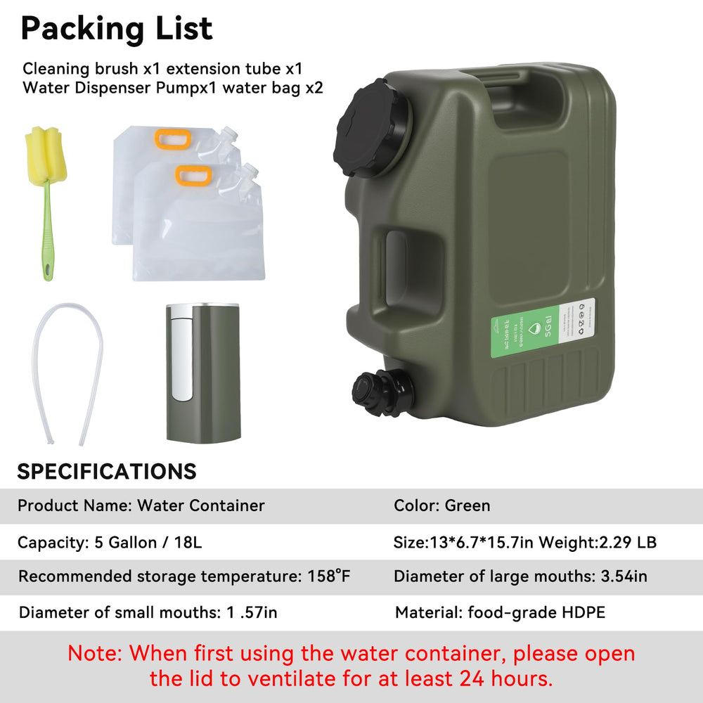 FIRINER water jug extension tube allows precise pouring at the campsite.