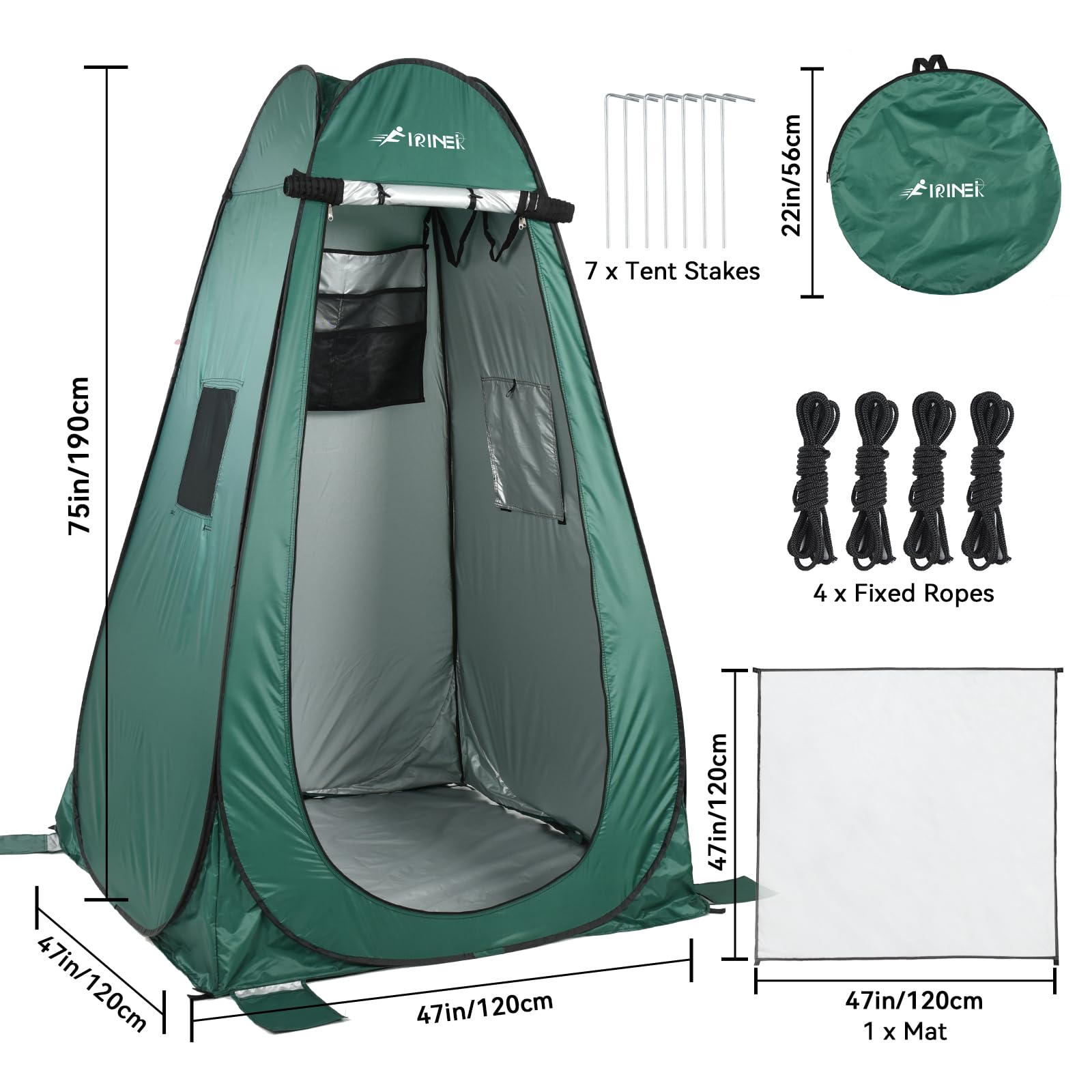 FIRINER multi layer mesh storage pouch keeps items organized in the tent.