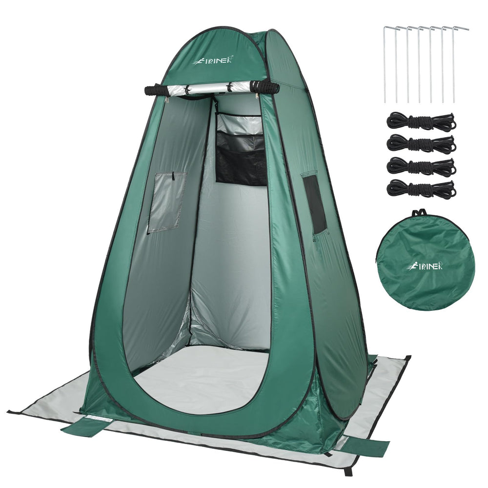 FIRINER pop up shower tent setup demonstrates instant privacy for outdoor changing.