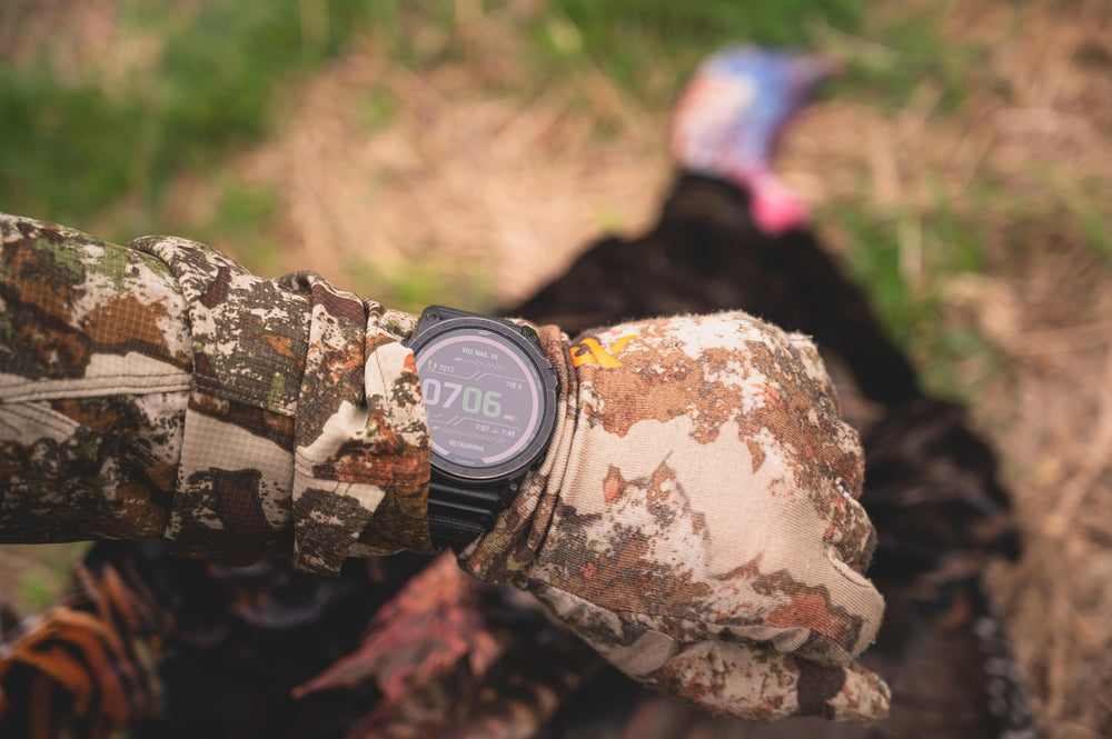 First Lite Aerowool Touch Liner camo Fusion pattern for stealth camouflage