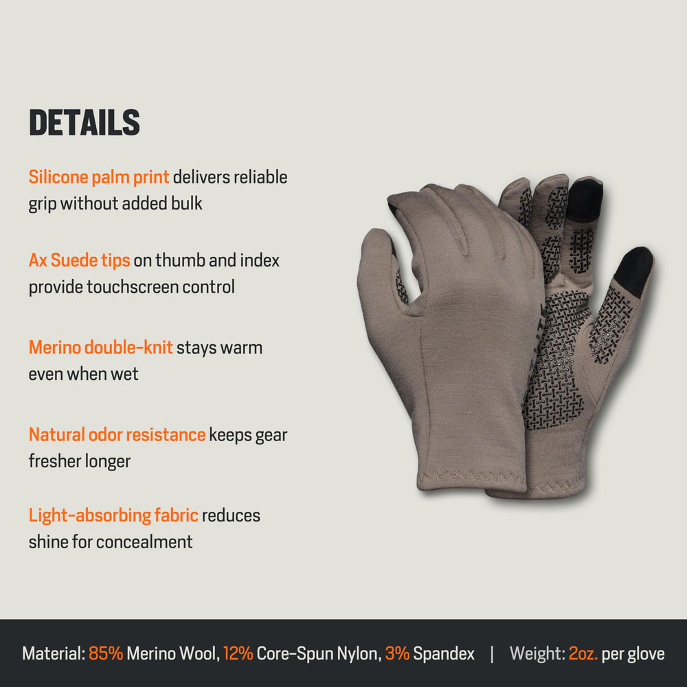 First Lite Rugged Wool Fleece Glove soft fleece interior for warmth and comfort