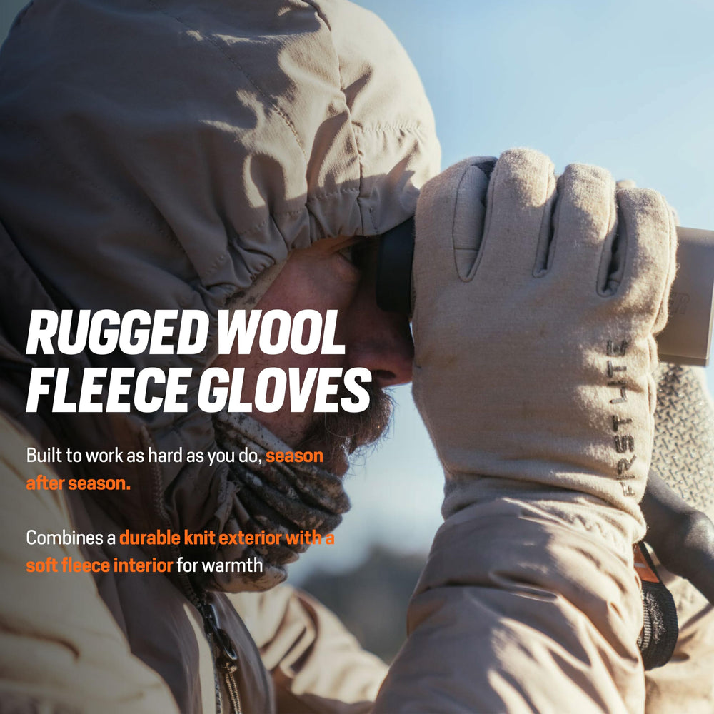 First Lite Rugged Wool Fleece Glove soft fleece interior for warm comfort