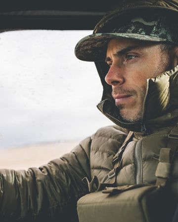 First Lite Specter camouflage detail enhances concealment in natural settings.