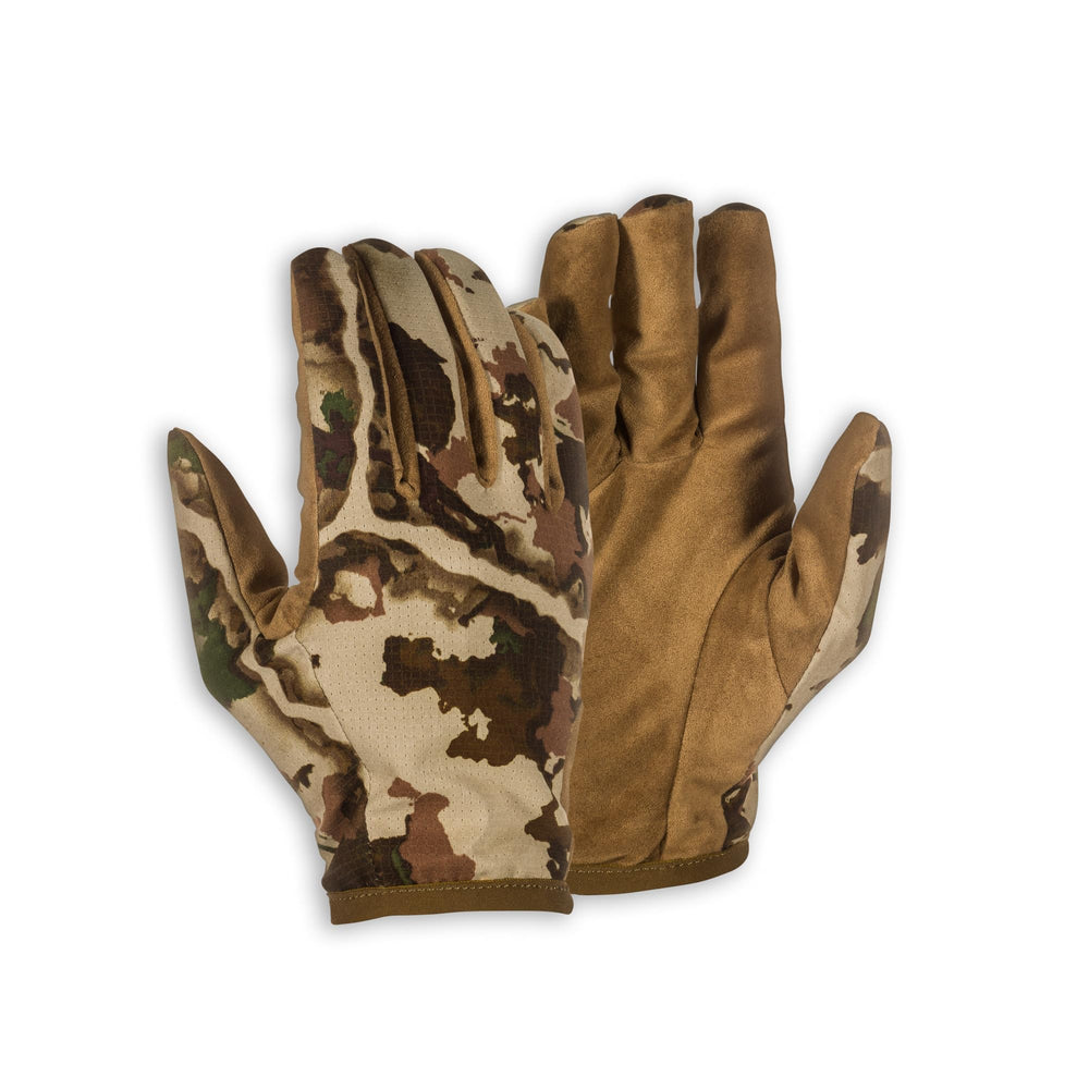 First Lite Trace Glove closeup shows breathable mesh and durable palm for hunt and shoot use