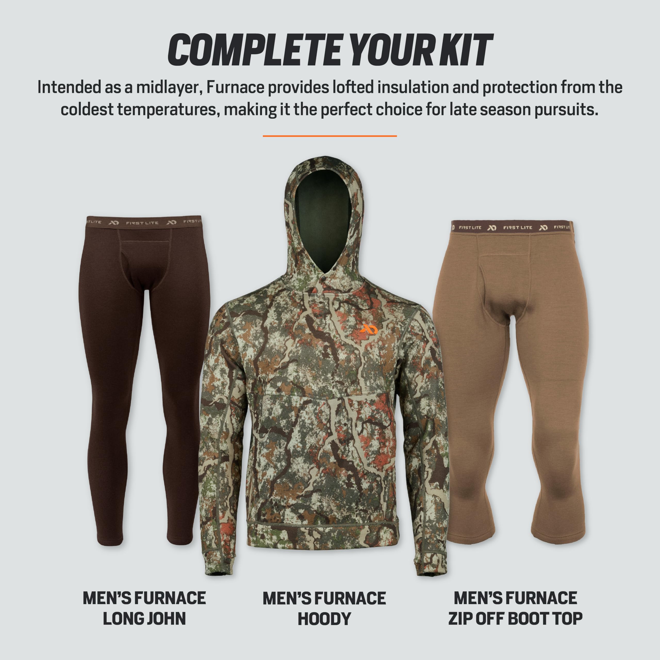 First Lite twenty-point-five micron merino wool odor resistance supports silent operation.