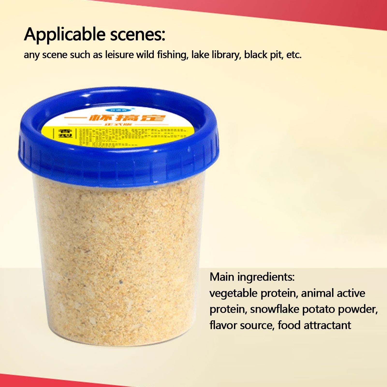Fish Attractant Powder in water demonstrates a strong attractant effect.
