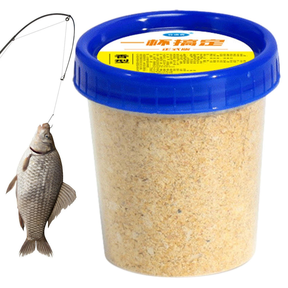 Fish Attractant Powder ingredient closeup highlights plant-based proteins.