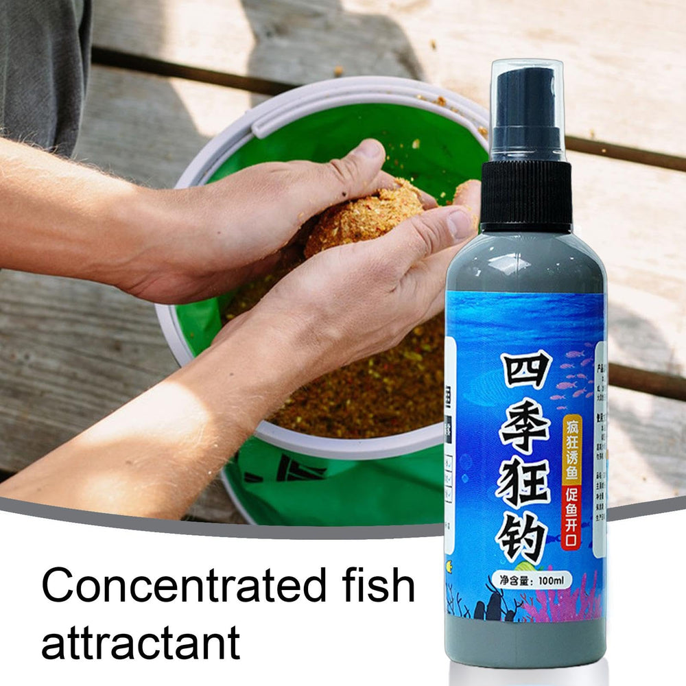 Fish Attractant Spray enhances lure with stronger scent trail to attract bass and trout.