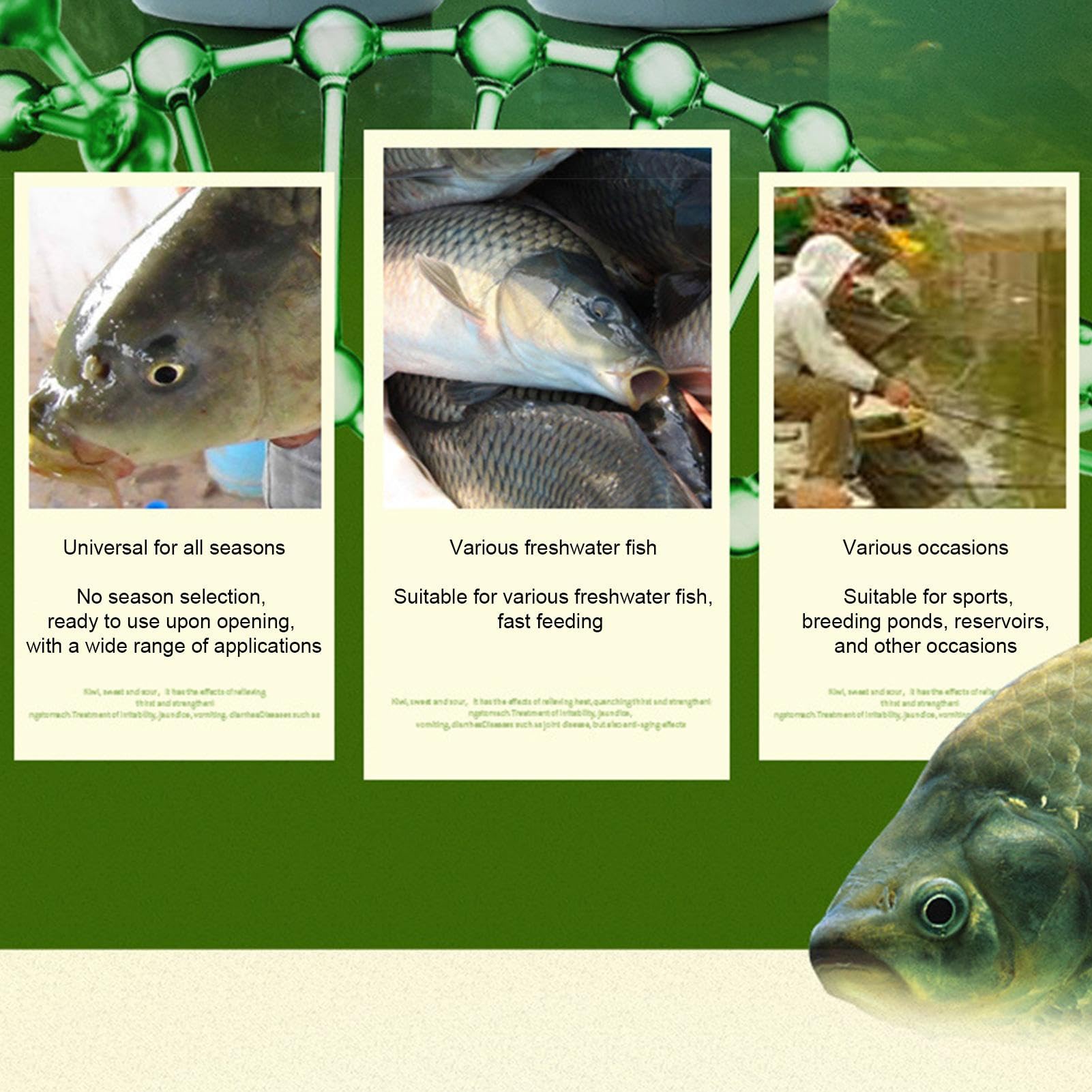 Fish Attractant Spray scent drops illustrate potent aroma for fish attraction.