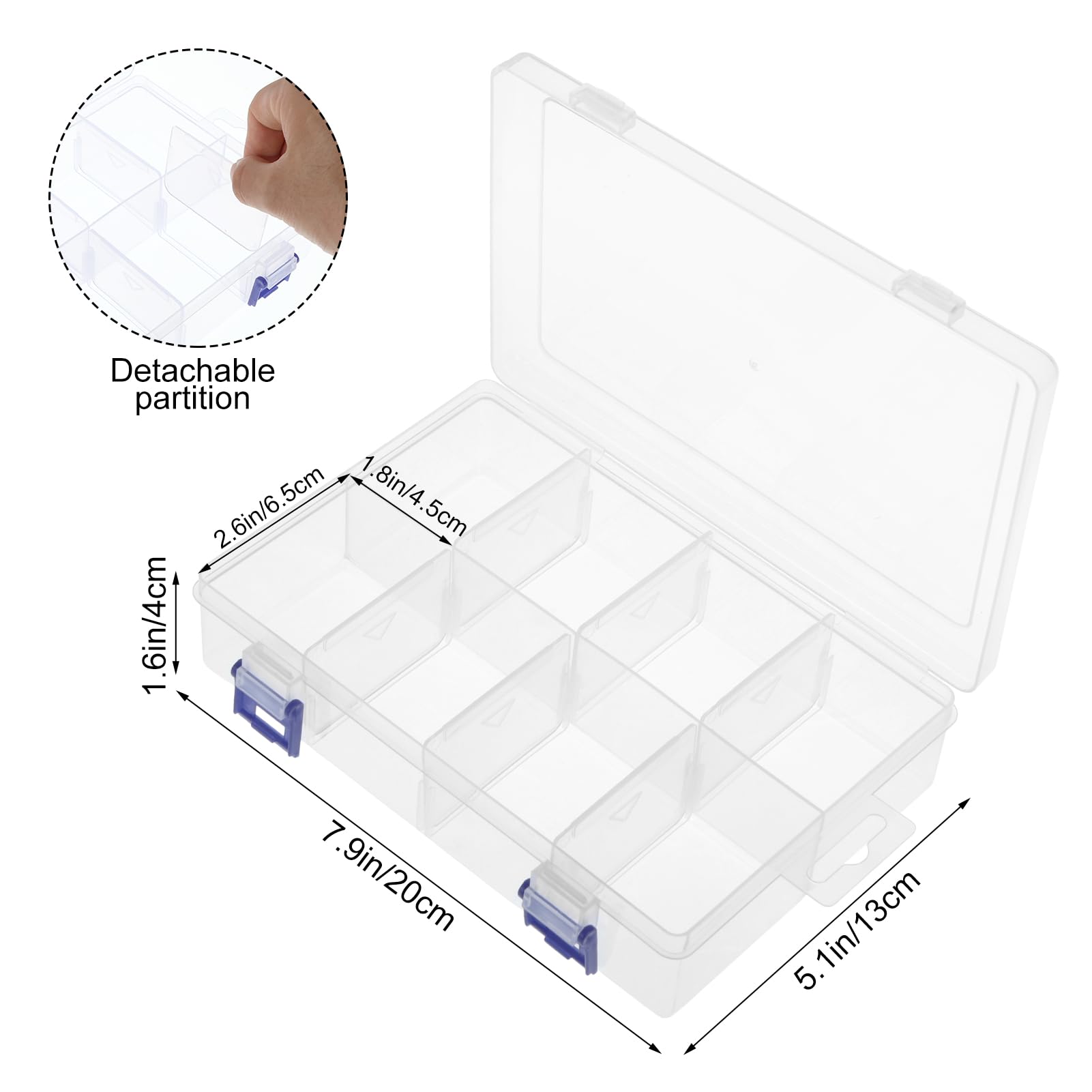 Two lure organizer boxes with carry handle for portability