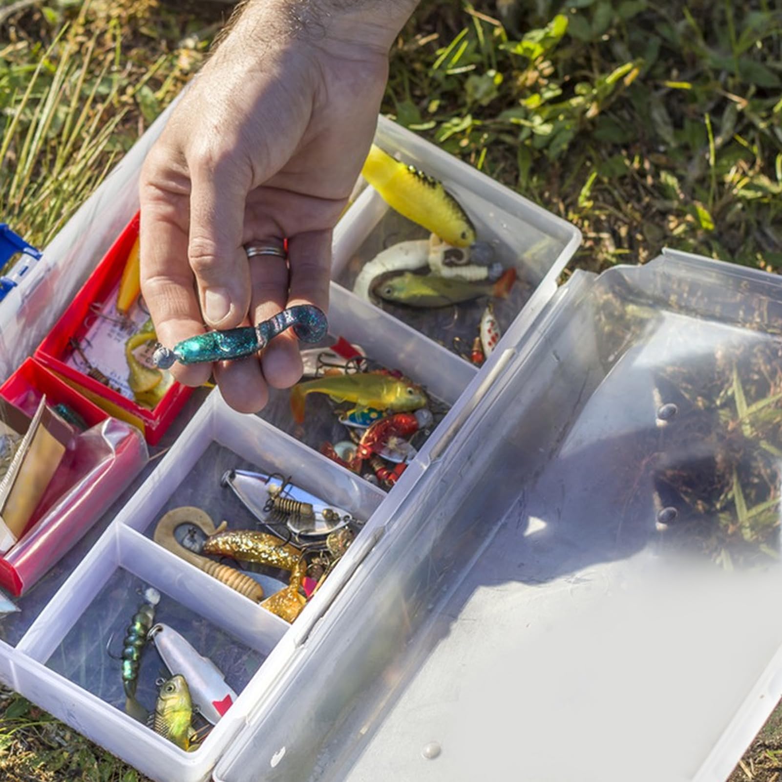 Gift-ready fish bait storage box ideal for men and outdoor enthusiasts