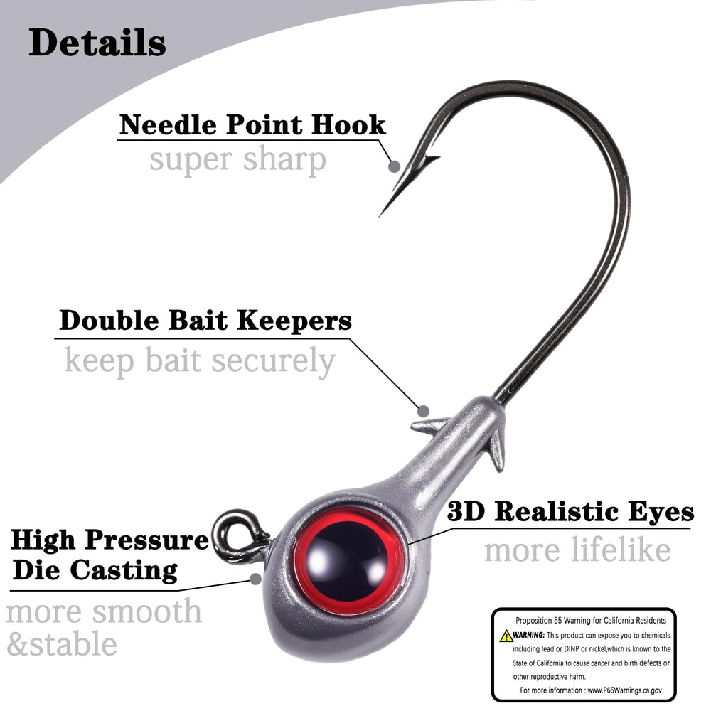 Jig head showing two bait keepers