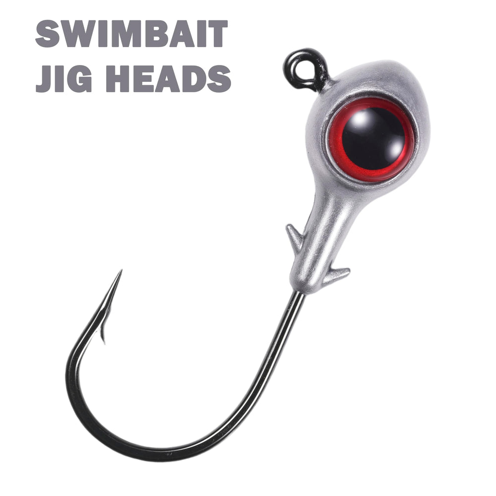 Close-up of dual bait keepers on Fish Corner jig head
