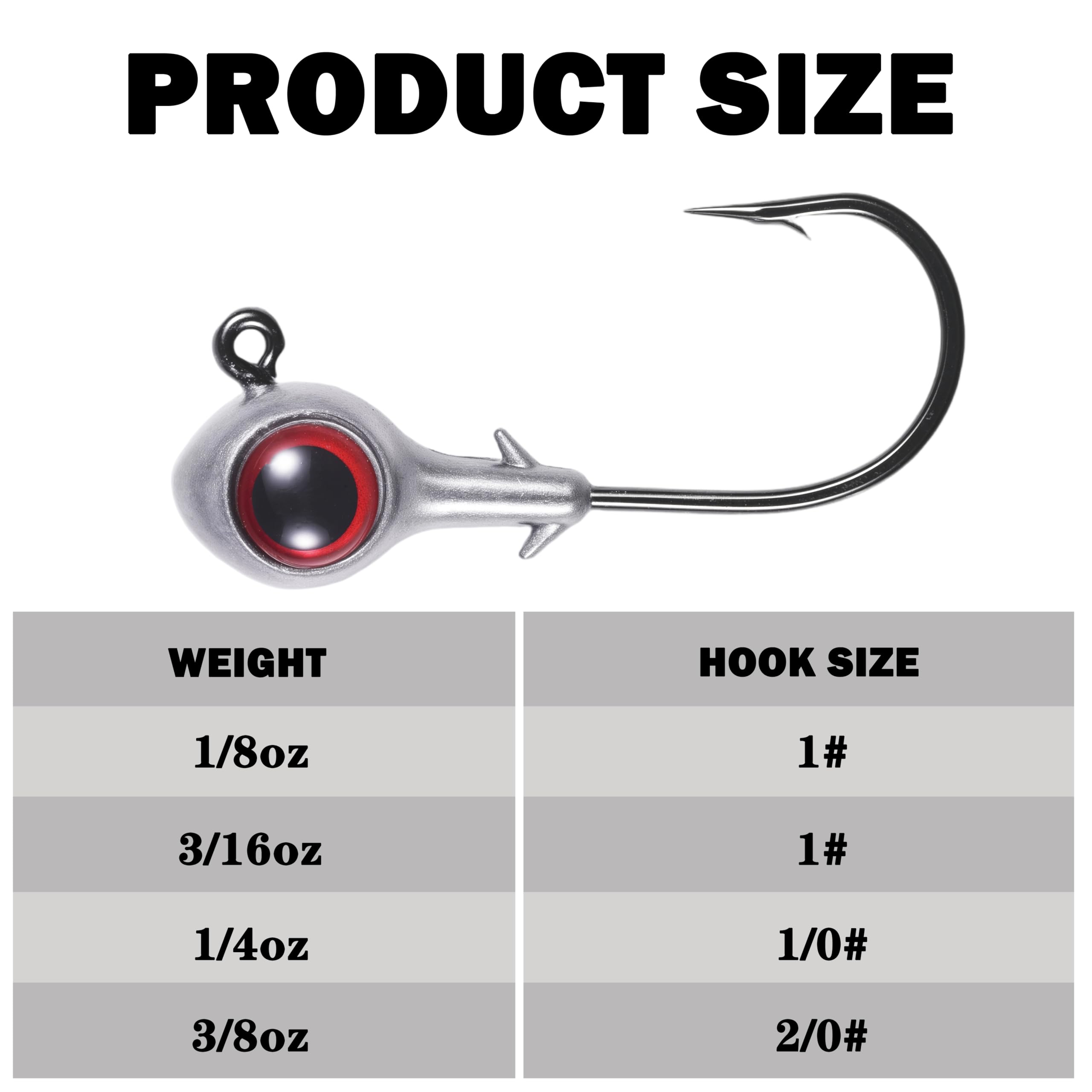Jig head suitable for Bass, Snook, Redfish, Trout and more