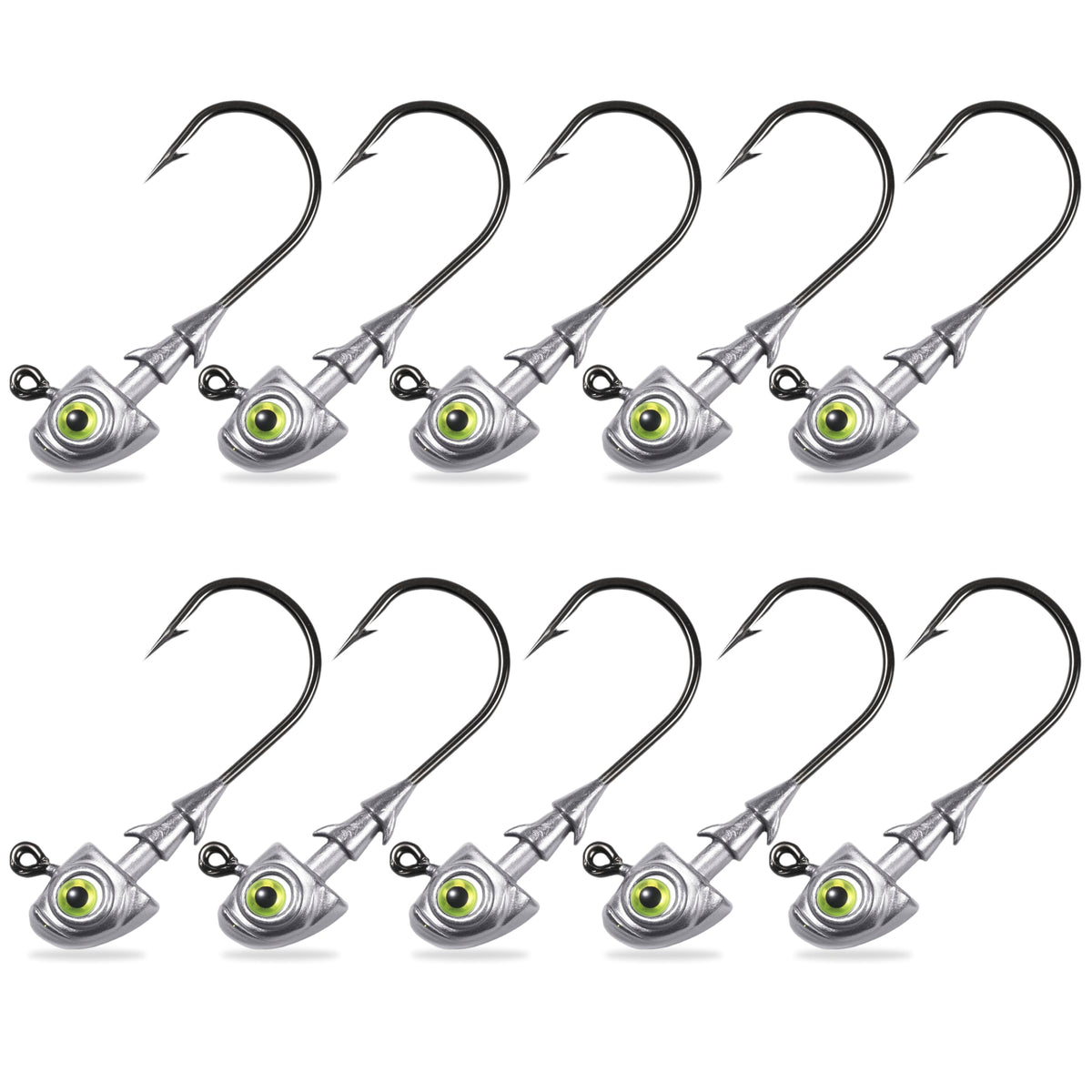 Fish Corner swimbait jig heads with two bait keepers and 3D eyes