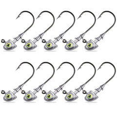 Fish Corner swimbait jig heads with two bait keepers and 3D eyes