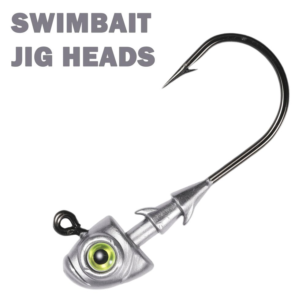 Close-up of double bait keepers on swimbait jig head