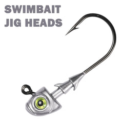 Close-up of double bait keepers on swimbait jig head