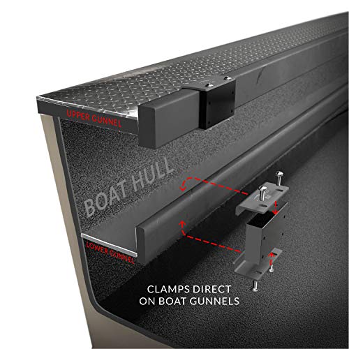 Fish Fighter marine-grade aluminum rail slider with durable black finish.