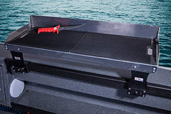 Fish Fighter quick release system folds legs for compact storage and transport.