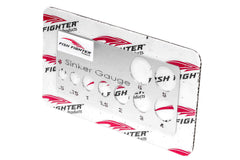 Fish Fighter Sinker Gauge close-up holes enable quick weight matching for rigs.