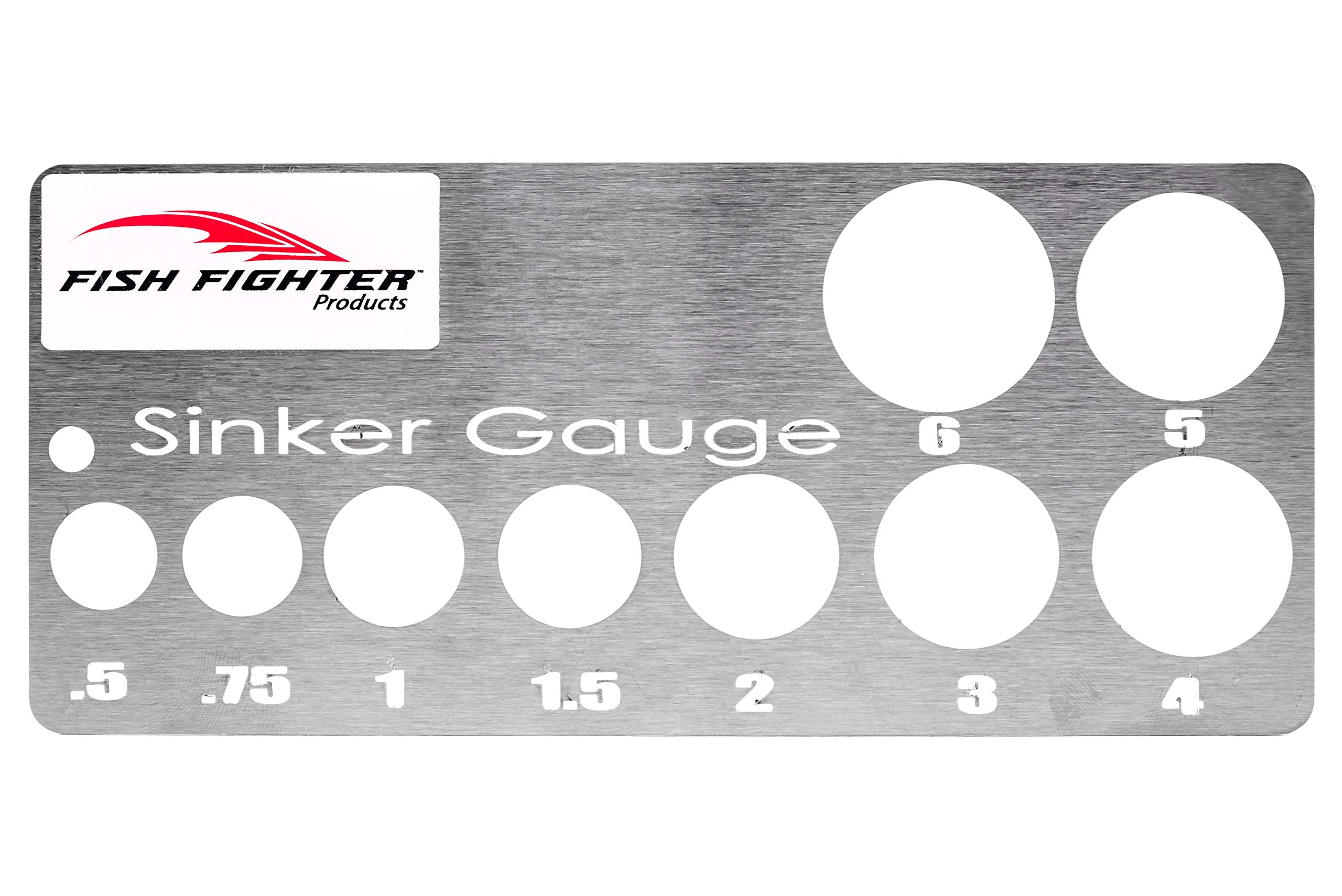 Fish Fighter Sinker Gauge front view shows precise slots for .5 to 6 oz weights.
