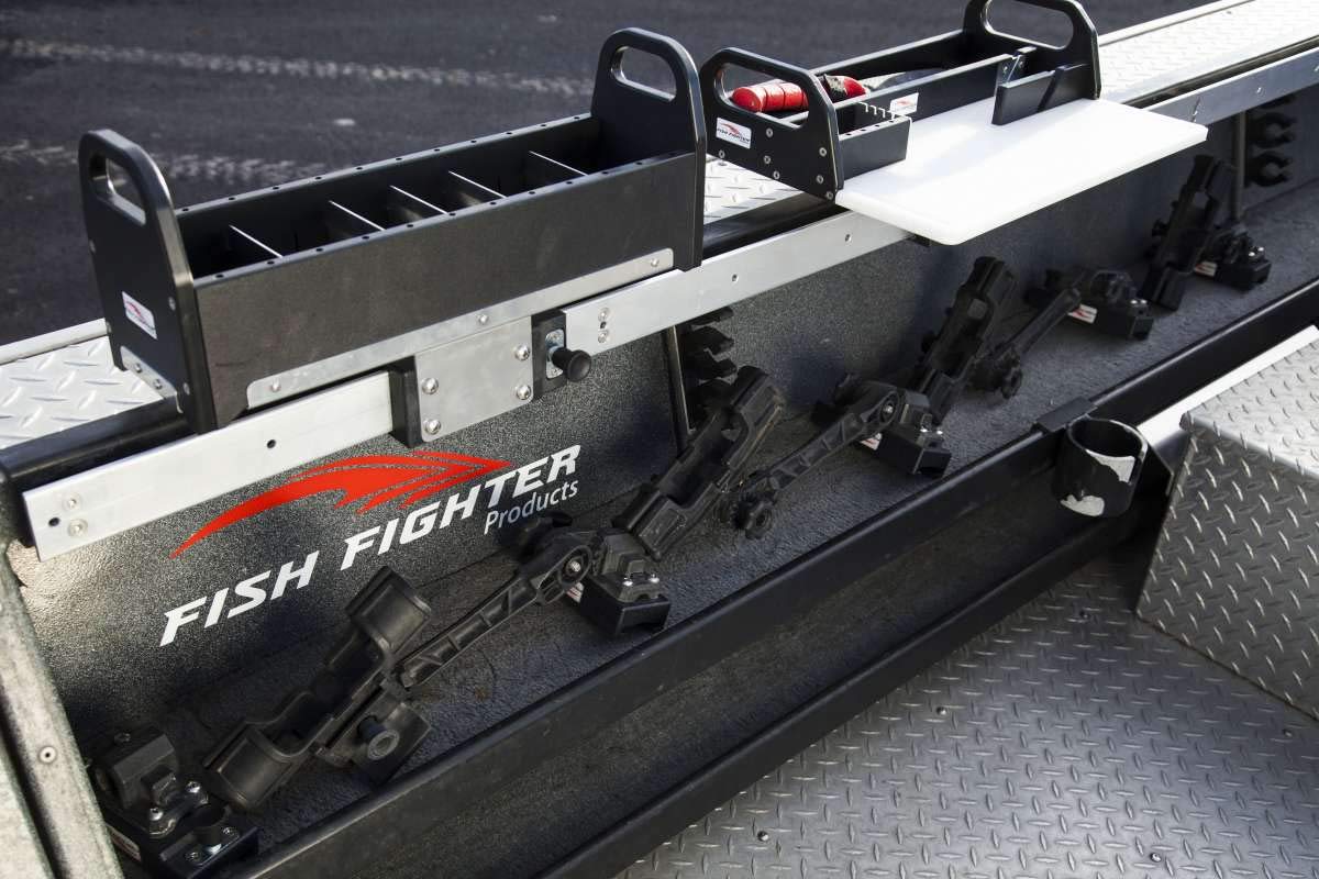 Fish Fighter SRS allows sliding rod holders to desired positions.