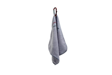 Fish Fighter towel on boat for quick hands cleaning after baiting.